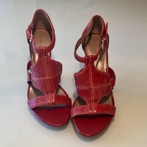 Tahari Rust orange Leather Heels  sandals